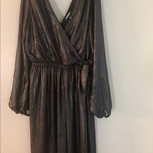 Size Small Metallic Gray Jumpsuit from Express